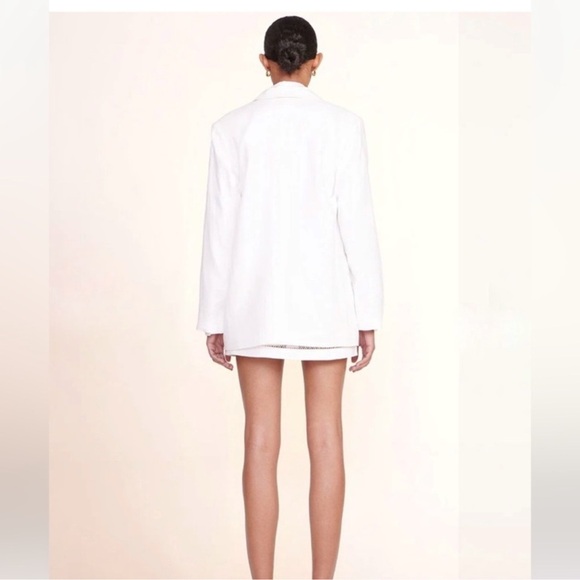 NWT STAUD Maxwell White Linen Single-Breasted Blazer size L SOLD OUT - Picture 16 of 16